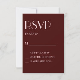 Cartões Rsvp de casamento rosa-claro