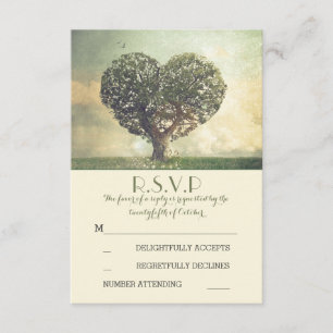 Cartões RSVP de Casamento Ruspente da Antiga Árvor
