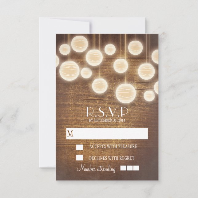 Cartões RSVP de Casamento Russo (Frente)