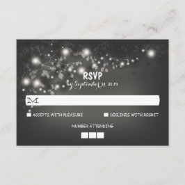 Cartões RSVP de Casamento Russo das Luzes de Strin