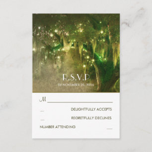 Cartões RSVP de Casamento Russo de Árvore de Carva