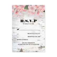 Cartões RSVP de Casamento Russo do Birch Latido