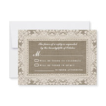 Cartões RSVP de Casamentos Brancos