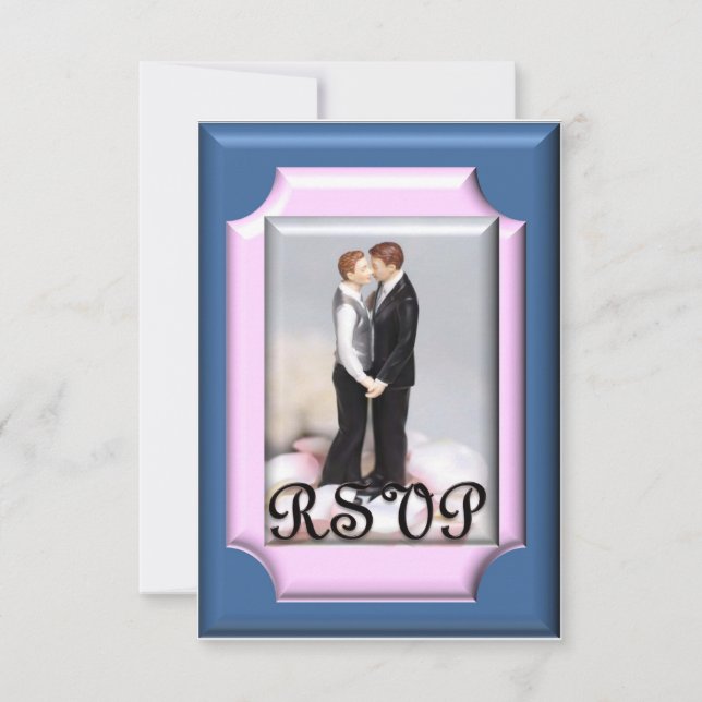 Cartões RSVP de Cerimônia de Compromisso/Casamento (Frente)