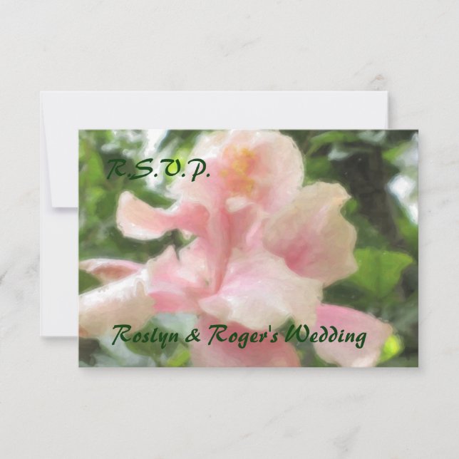 Cartões RSVP de Hibiscus Tropical do Havaí (Frente)