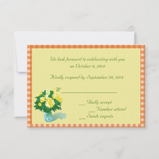 Cartões RSVP estilo país (Frente)