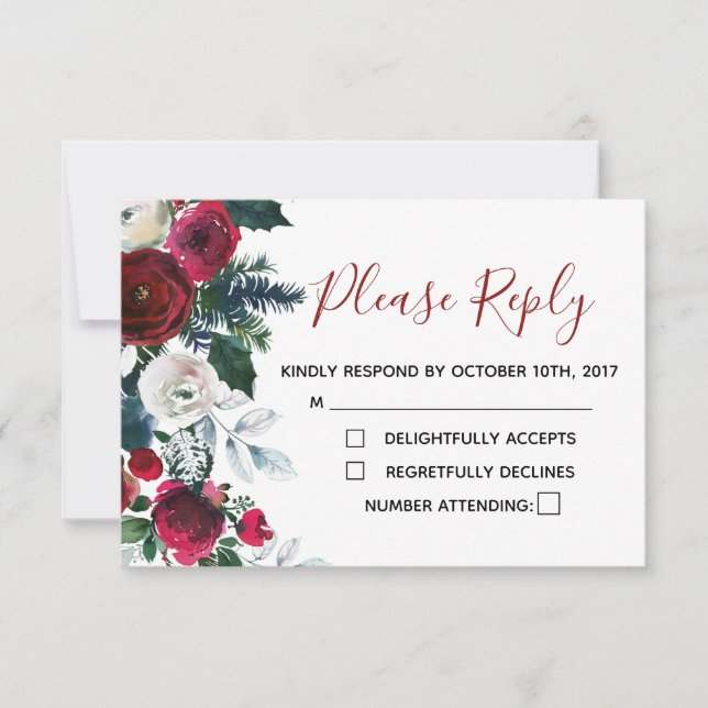 Cartões RSVP Natal - Cartões RSVP de Férias (Frente)