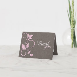 Cartões Rústicos de Agradecimento Impressos com Br