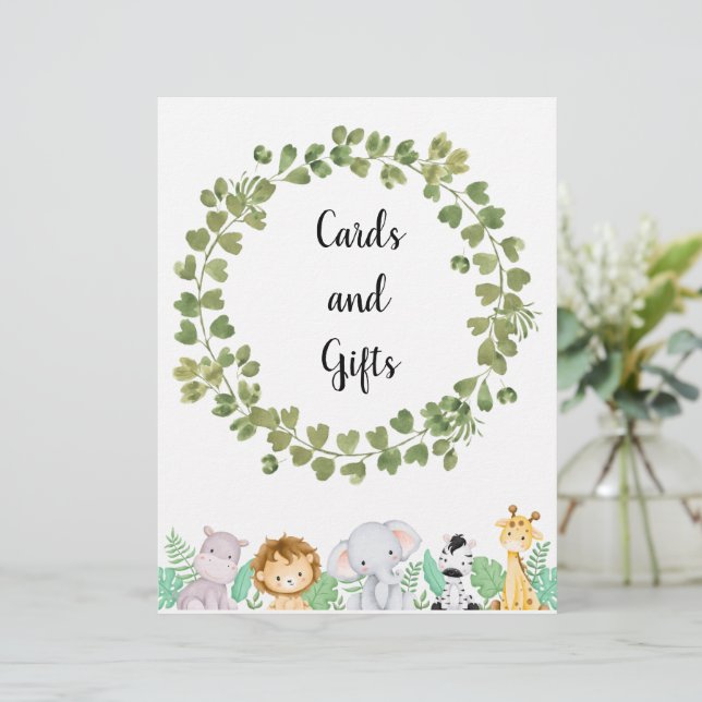 Cartões Safari e Poster de presentes (Em pé/Frente)