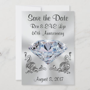 Cartões salve a data de Aniversário do Diamond, Se
