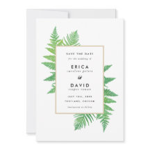 Cartões salve a data de Botânica Elegantes