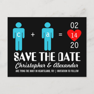 Cartões salve a data de Casal Monogramas