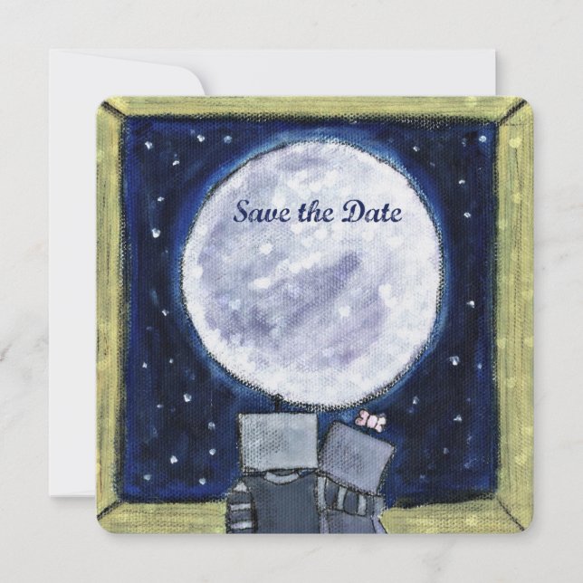 Cartões salve a data De Lua De Amor (Frente)