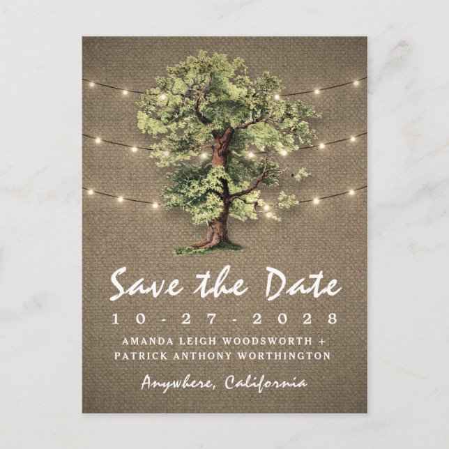 Cartões salve a data de Luzes Russas da Árvore de  (Frente)