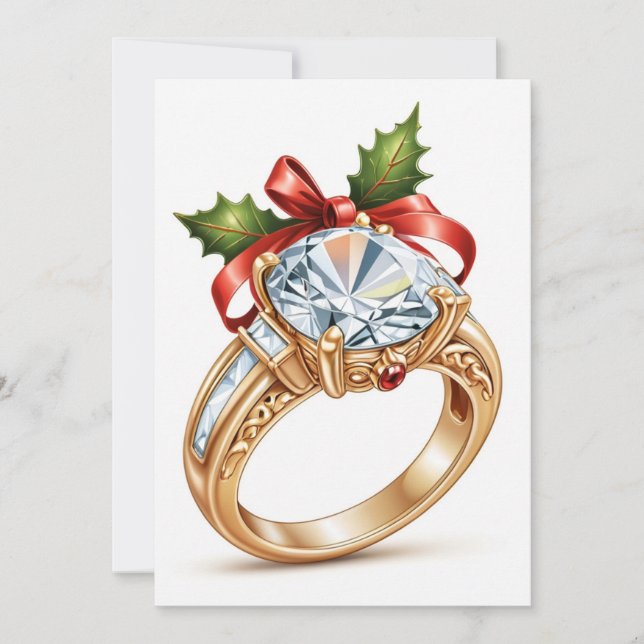 cartões salve a data de natal vermelhos e verdes (Frente)