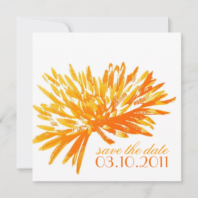 Cartões salve a data Florais Modernos (Frente)