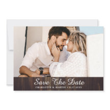 Cartões salve a data Fotográficos de Casamento de 