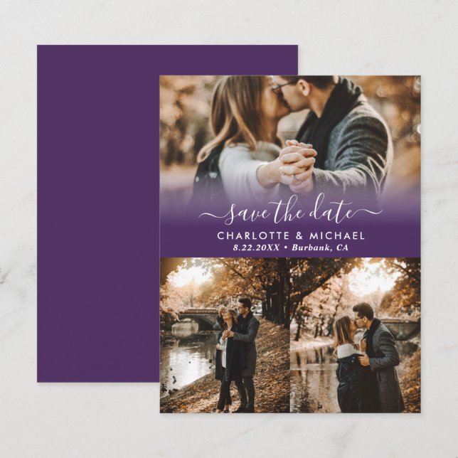 Cartões salve a data Fotográficos de Casamento Mod (Frente/Verso)