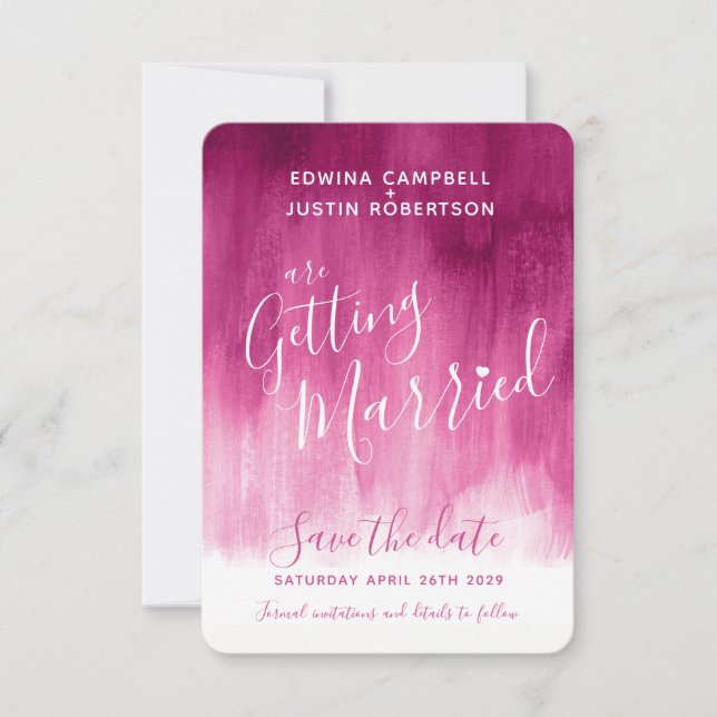 Cartões salve a data modernos de abstrato de arte  (Frente)