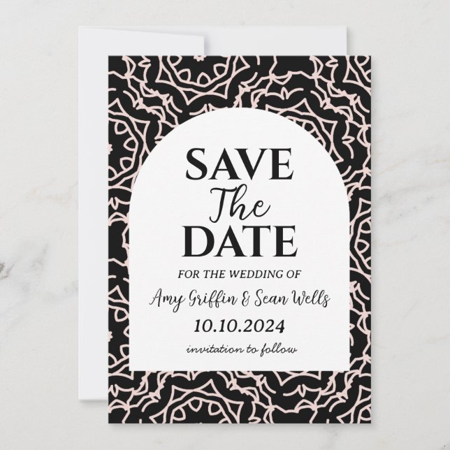 cartões salve a data modernos de queda rápida (Frente)