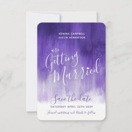 Cartões salve a data ultravioletas roxos da arte