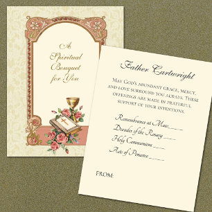 Cartões Santos Bouquet Espiritual de Padre Católic