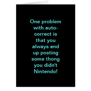 CARTÕES SARCÁSTICOS: AUTO CORRIJA