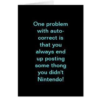 CARTÕES SARCÁSTICOS: AUTO CORRIJA