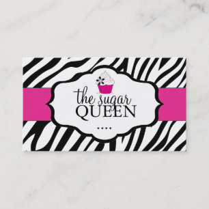 Cartões Sassy da lealdade do cupcake da zebra