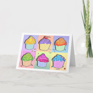 Cartões Saudáveis - Cupcakes de Arte Pop