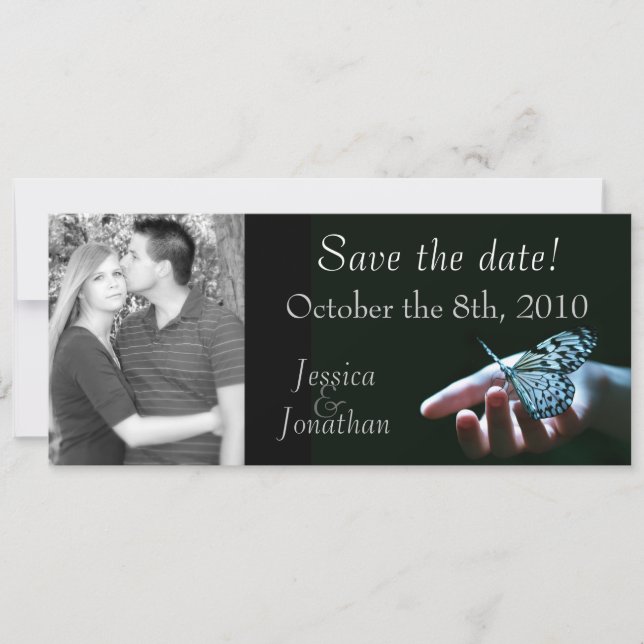 Cartões "save date" (salvar data) azuis (Frente)