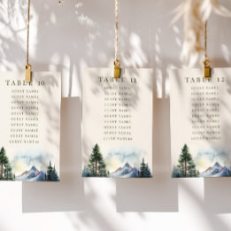 Cartões Sentados De Casamento Da Floresta Do Lago 