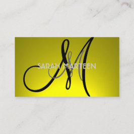 Cartões simples de monograma personalizado de desv