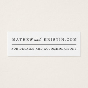 Cartões simples do Web site do casamento