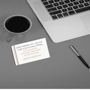 Cartões SLP! Cartões de visitas de Fala