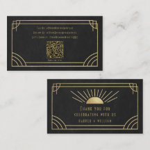 Cartões Sociais e de Agradecimento Art Deco