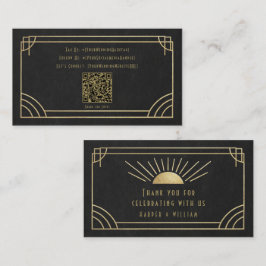Cartões Sociais e de Agradecimento Art Deco
