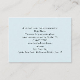 Cartões transversais florais azuis do hotel e do