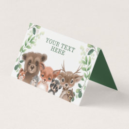 Cartões "Trendy Woodland Animal Forest Greeneresce