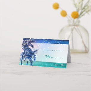 Cartões Tropicais De Casamento De Praia Palmeira