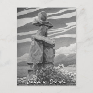 Cartões Vancouver Art Postcard Vancouver Inukshuk