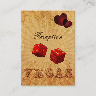 cartões vermelhos da recepção de Vegas do vinta