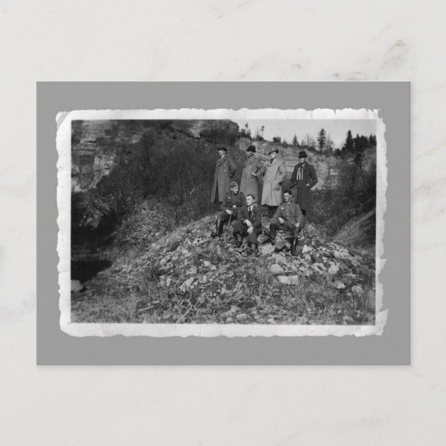 Cartões vitelares - Homens WW2 na colina (Frente)