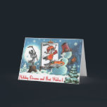 Cartografia Artista Snowman Cartão de Saudações Pe<br><div class="desc">Não há lugar como casa para as férias! Espalhe saudações calorosas de alegria e aplauda esta temporada de férias com este cartão festivo de férias. Partilhe o seu espírito de férias com a família, amigos e colegas de trabalho com este cartão festivo que reflete o seu estilo individual ou familiar....</div>