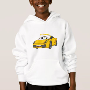 Cartografia de carro esportivo amarelo e bonito