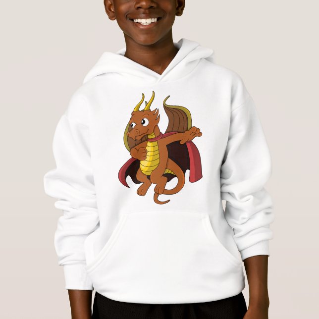 Cartografia de dragão laranja Hoodie (Frente)