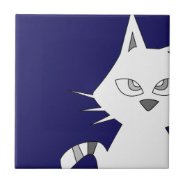 Cartografia de Gato Branco em Azul