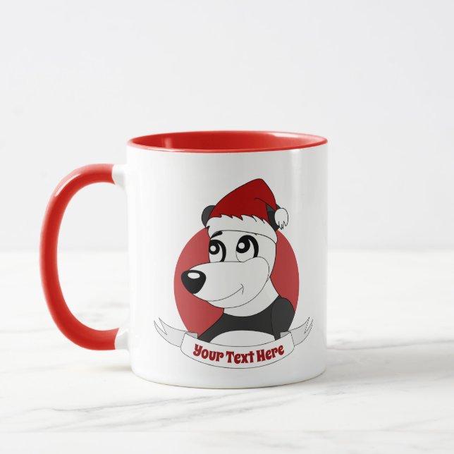 Cartografia de Natal com caneca panda fofa (Esquerda)