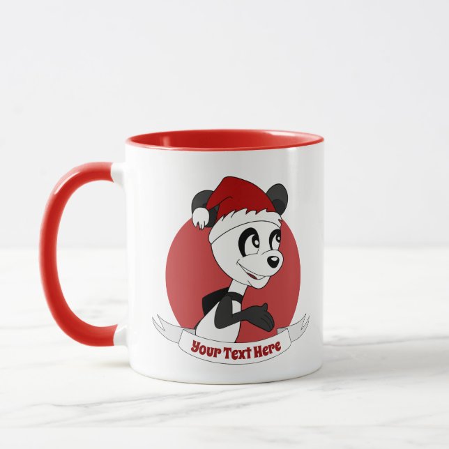 Cartografia de Natal com caneca panda fofa (Esquerda)