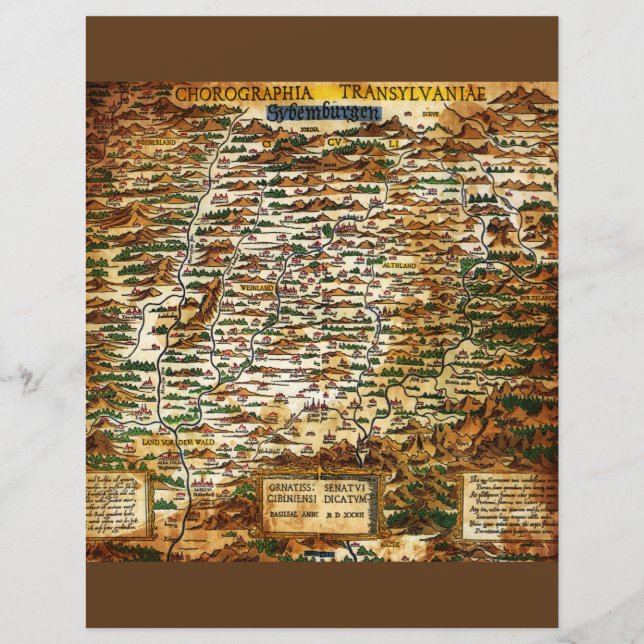 Cartografia geográfica mapa antigo Europa vintage (Frente)